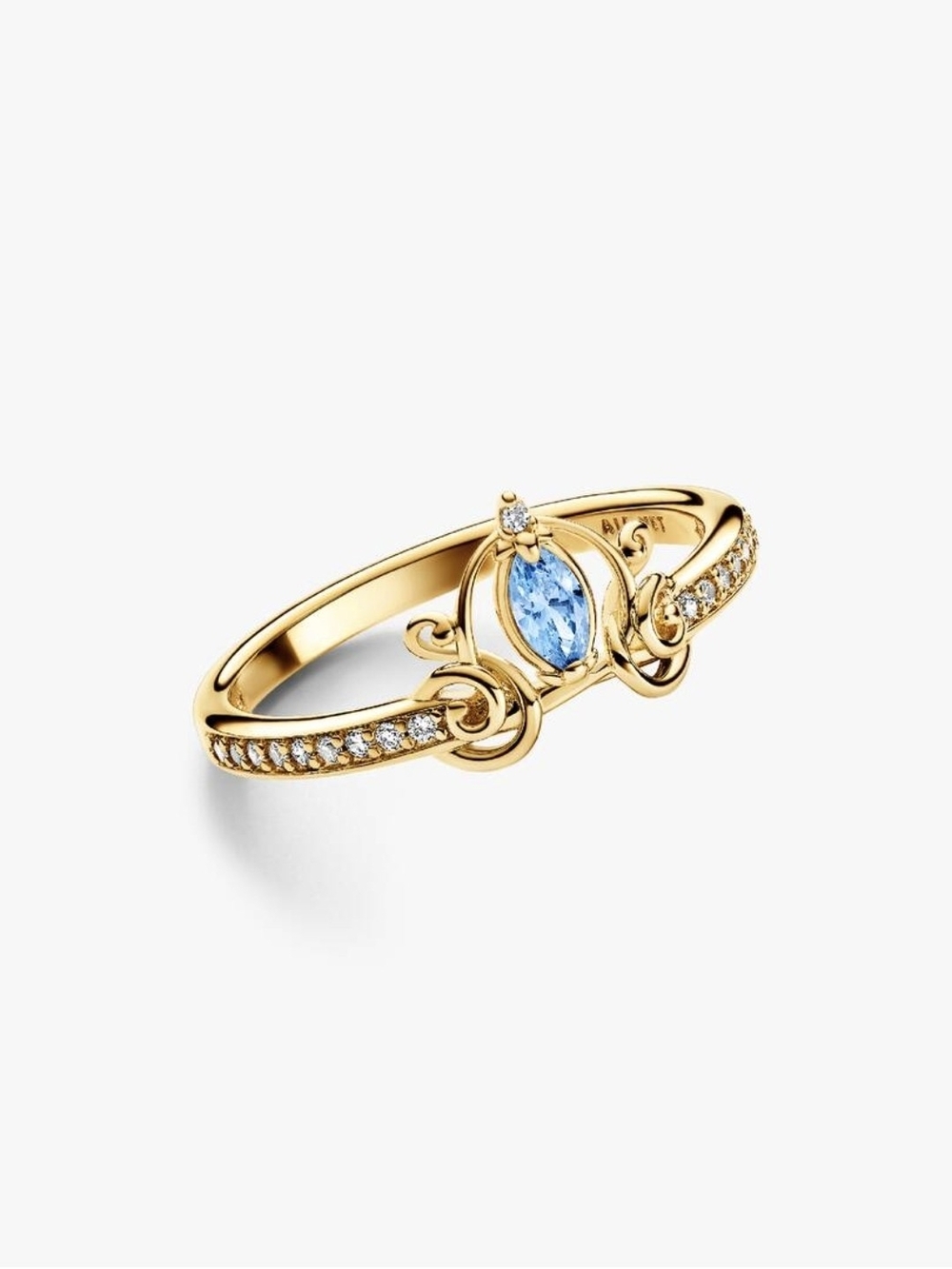 Disney Cinderella's Carriage Ring 163059c01-4814k gold plating NWT